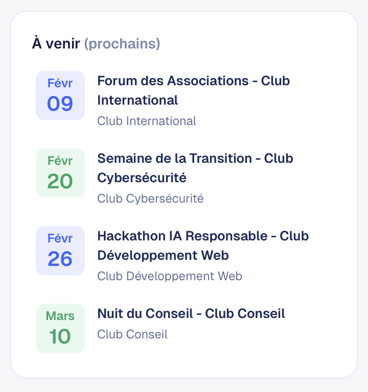 Organisez et animez vos événements