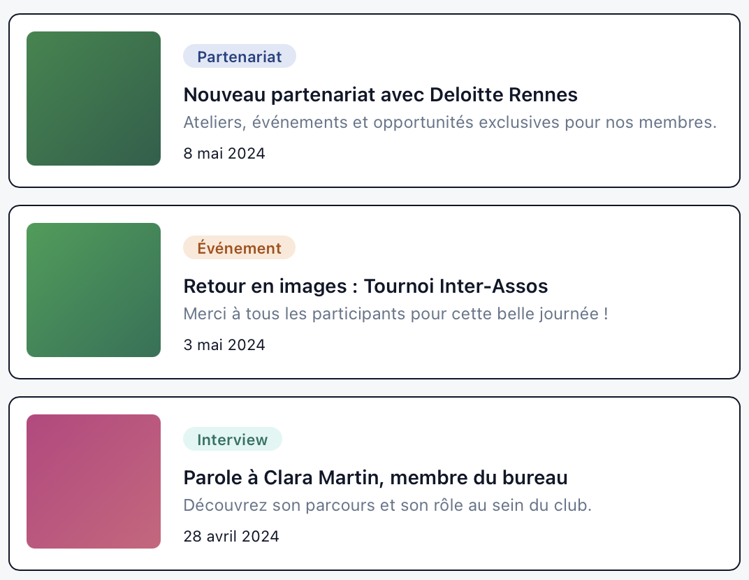 Actualités et annonces campus