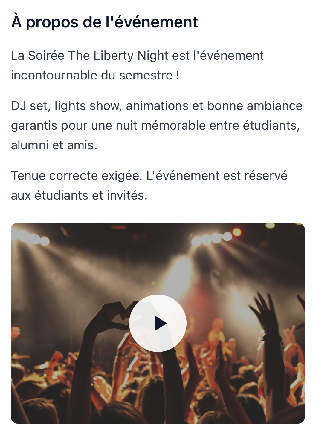 Événements campus
