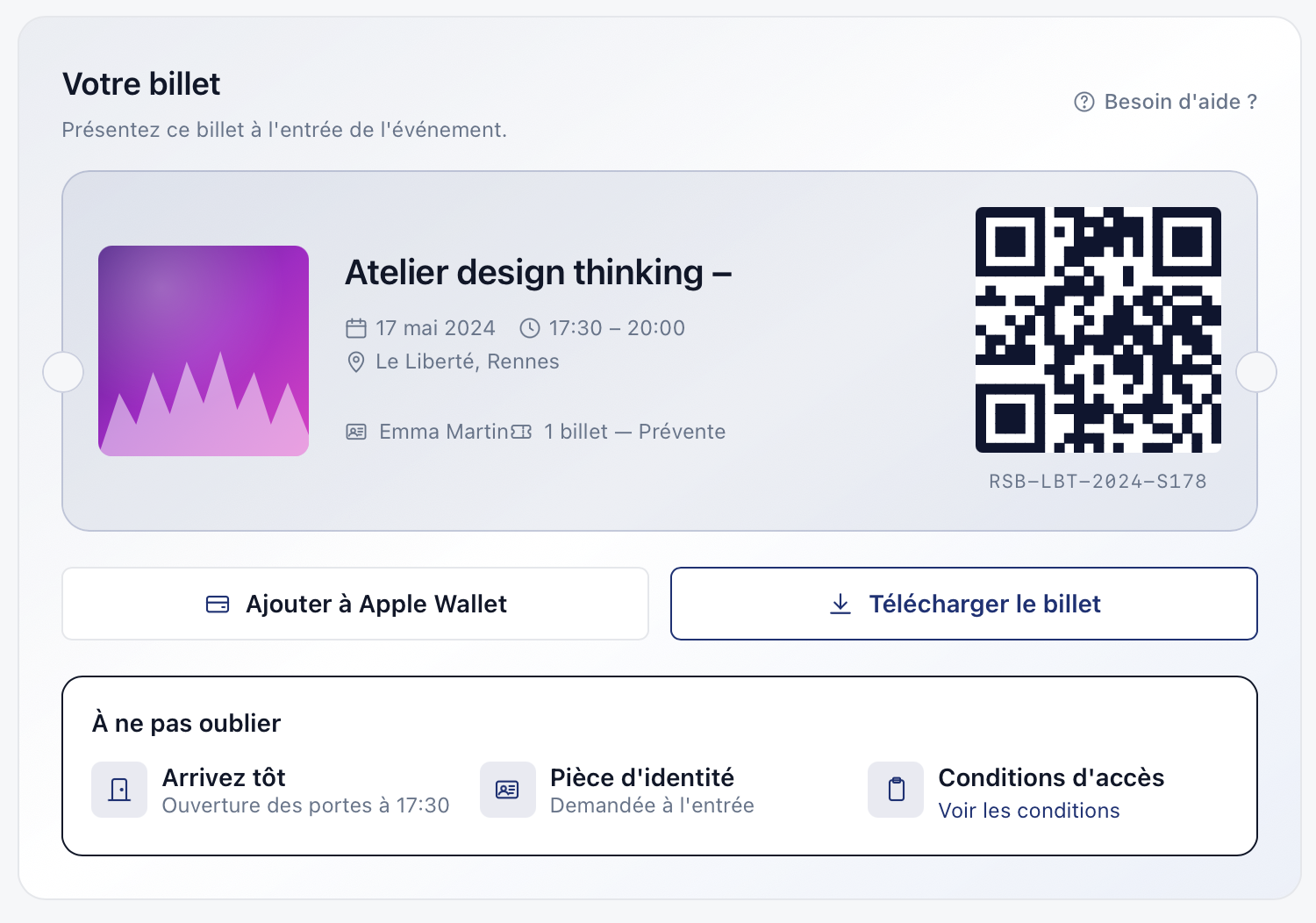 Gérez la billetterie et les ventes